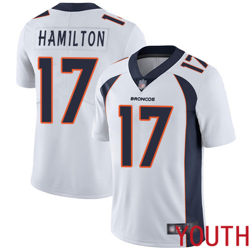 Youth Denver Broncos #17 DaeSean Hamilton White Vapor Untouchable Limited Player Football NFL Jersey